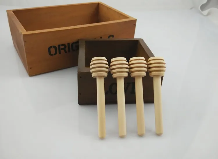 8cm Wooden Honey Stick Dipper Wood Honey Spoon Stick KD1