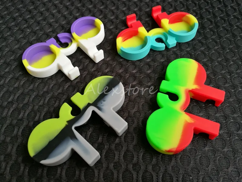 Recipientes de cera antiaderente suporte de caixa de silicone frascos de dabber de 3ml 5ml redondo ou em forma de bola ferramenta de dabber de silicone DHL