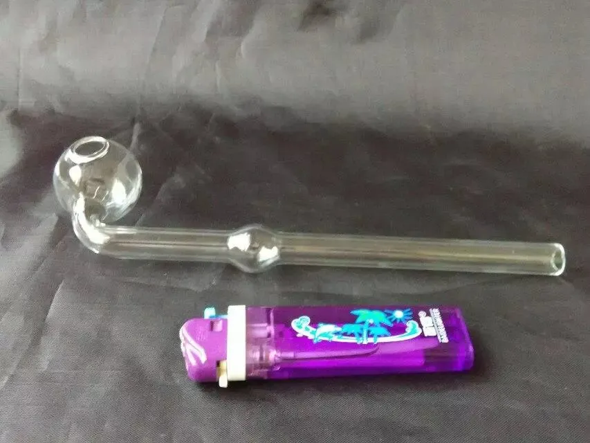 Long curved transparent pot glass bongs accessories , Unique Oil Burner Glass Pipes Water Pipes Glass Pipe Oil Rigs Smoking with Dropper