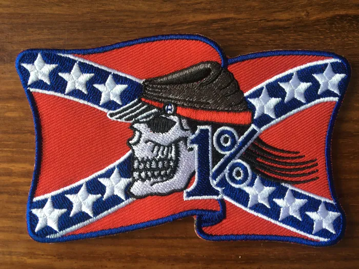 ГОРЯЧАЯ РАСПРОДАЖА!Rebel 1% American Flag MC Biker Patch Emelcodery Iron on Sew On Patch Badge 10 ПК/ лот аппликация DIY Бесплатная доставка