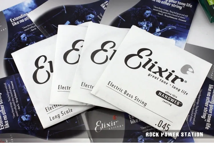 Elixir 14077 Bas Strings 4 Elektrik Bas Gitar Dizesi 045-105 Müzik Enstrüman Parçaları Gitar Aksesuarları 227R