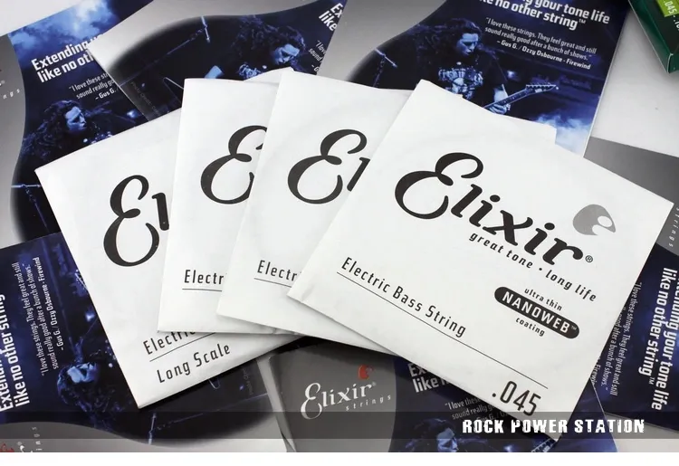 Elixir 14077 .045 - 105 3 세트 Strings Bass Nanoweb Electric Medium Ultra Thin Coating Steel