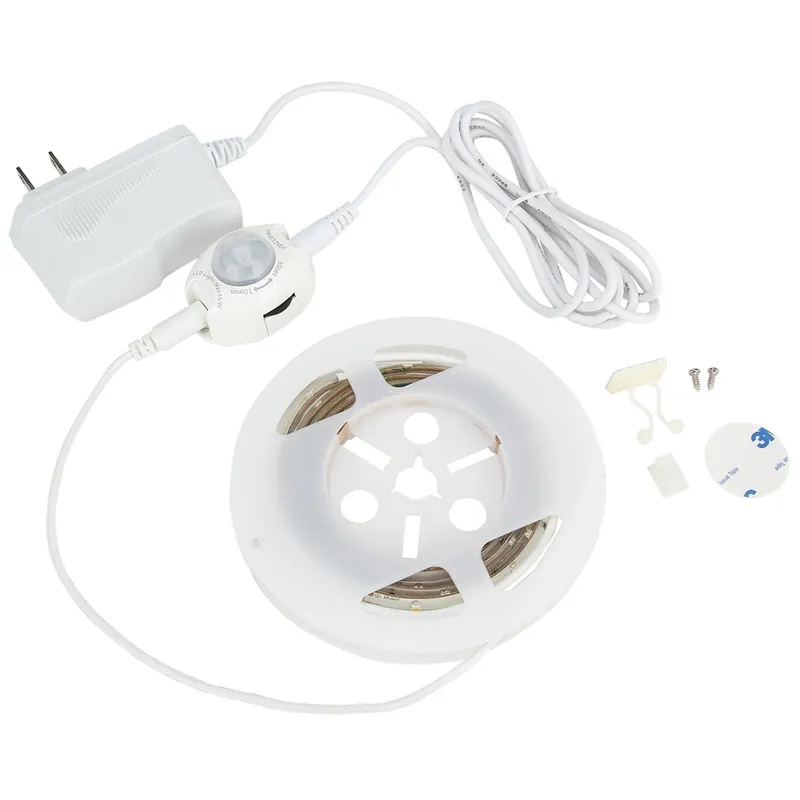 Bewegungsaktivierte Beleuchtung unter dem Bett mit Pir-Sensor-Bettleuchte, flexible LED-Streifenbeleuchtung mit automatischem Abschalttimer