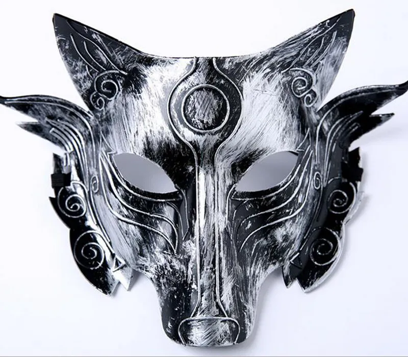 Skrämmande varghuvudmaskar Masquerade kostym Halloween Party Masker Skrämmande djurmask för Vuxen Cosplay Prop