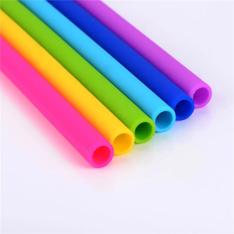 new hot 2 brush Silicone Straws set 10.5inch Straight/bent Straws for 30oz tumbler