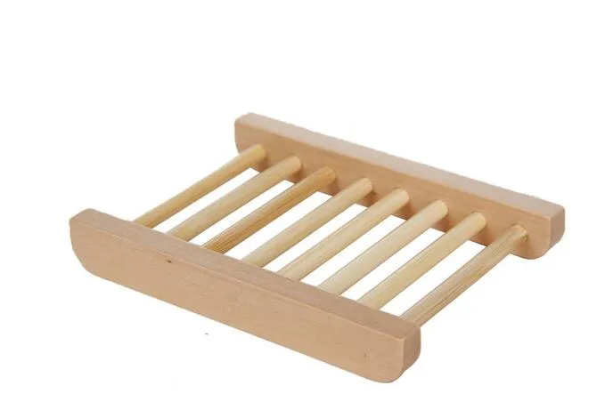 Natural Bamboo Wooden Soap Dish Wooden Soap Tray Holder Storage Soap Rack Plate Box Container for Bath Shower Bathroom