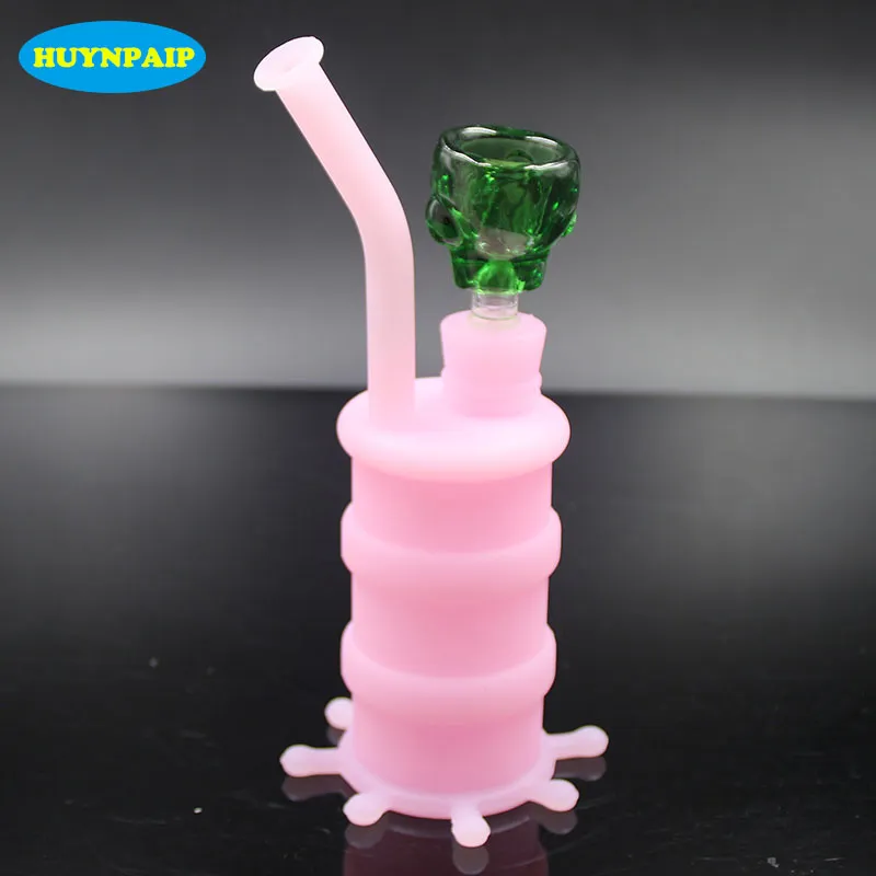 Bocal de bocal de silicone de forma portátil tampa de borracha de borracha tampa de silício para fumar cachimbo de água de vidro de bong