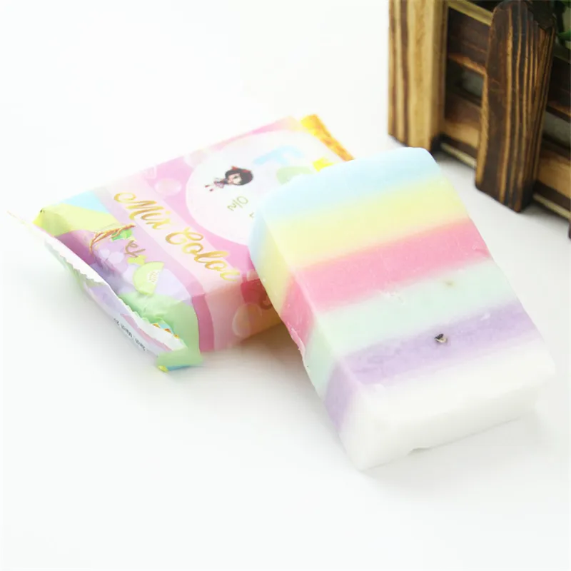 Fern white plus soap Mix color Rainbow soap with smell fruit soap 