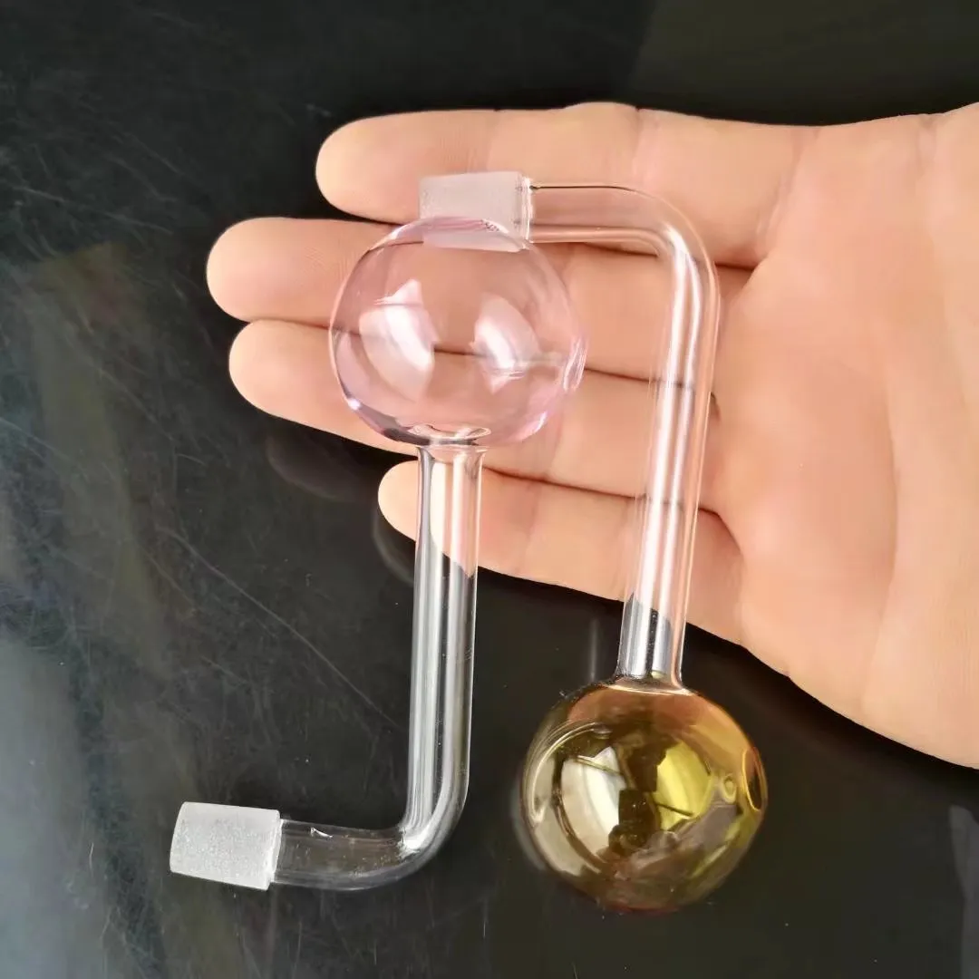 Accessori bong in vetro a bolle ad angolo destro, tubi colorati tubi in vetro curvo tubi olio tubi tubi dell'acqua tubo