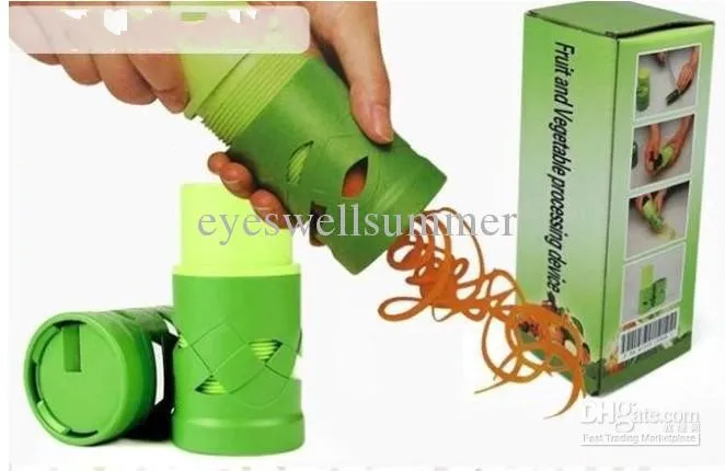 Strumento per utensili da cucina con dispositivo per affettatrice Twister Cutter per la lavorazione di frutta e verdura spedizione gratuita