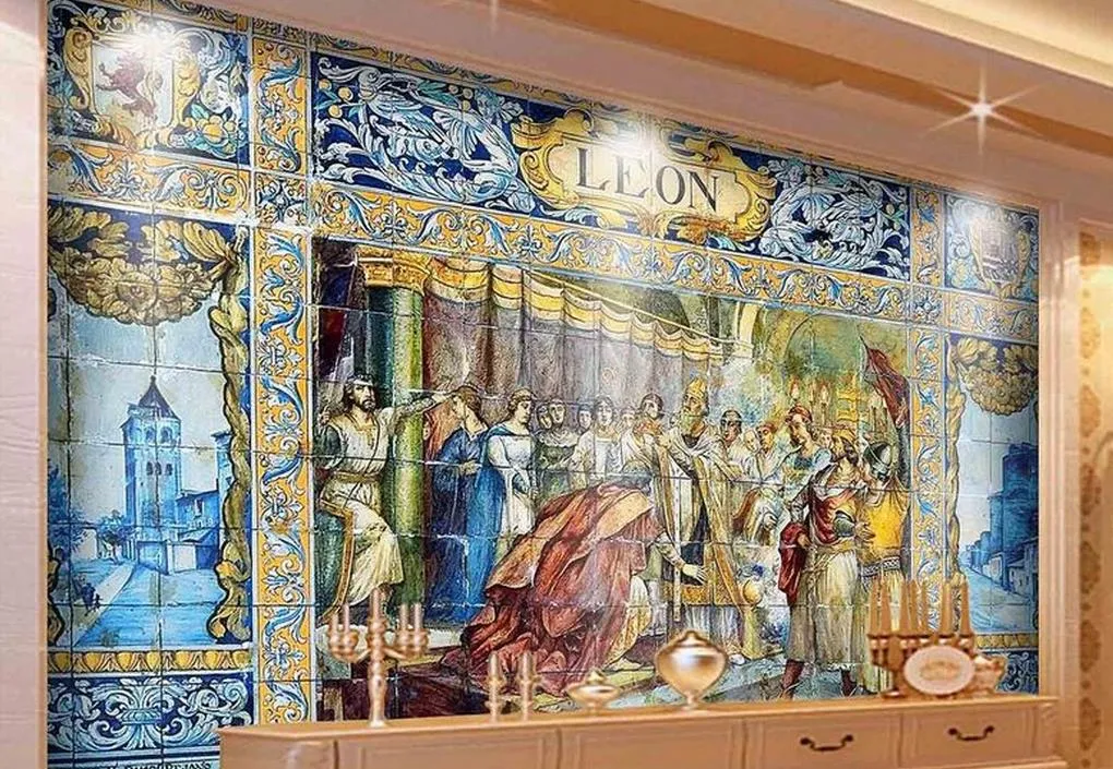 カスタム写真の贅沢3D立体視壁紙古典的なヨーロッパの手描きHD油絵の背景の壁不織布壁紙