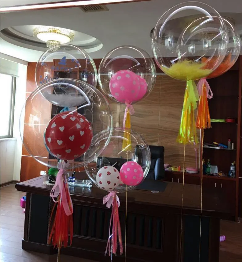 36 tum Bobo Bubble Clear Balloons Wedding Christmas Birthday Stag Hen Party Decor Transparenta Balloons FESTICE Events Decoratio6085218