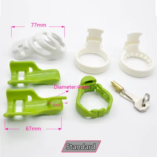Doctor Mona Lisa - La nouvelle ceinture de dispositif de cage blanc de la résine mâle à l'arrivée avec un kit de quatre anneaux Bondage SM Toys5279072