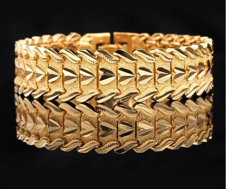 Chain Link Mens Cable Bracelet In Platinum Or Gold