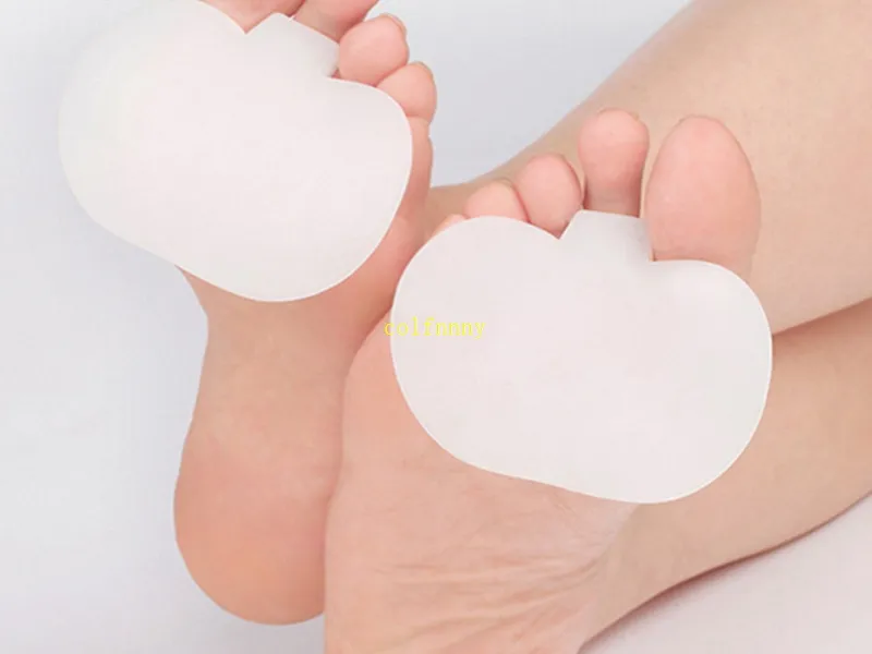 100 Pares / lote Silicone Metatarsal Bola Toe Gel Pad Separadores Forefoot Pé Almofadas Sapatos Palmilhas Alívio Da Dor