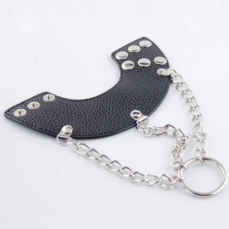 PU Leather Male Cock Cage Penis Rings Scrotum Bondage Belt Slave In Adult Games , Fetish Sex Products Toys For Men