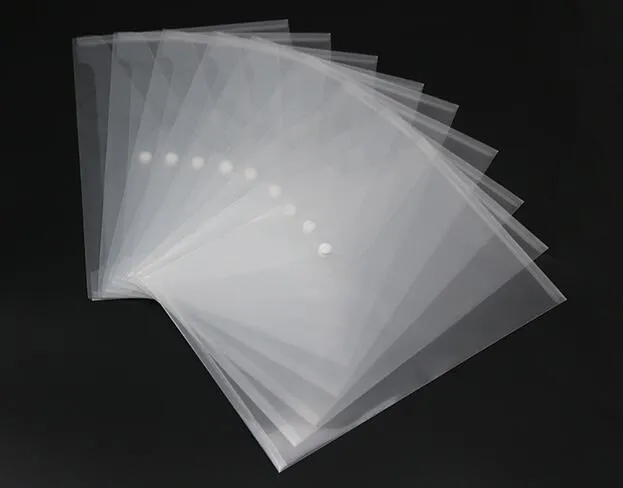 素晴らしい透明なプラスチックA5フォルダーファイルバッグ文書ホールドバッグフォルダー紙の貯蔵オフィススクール用品