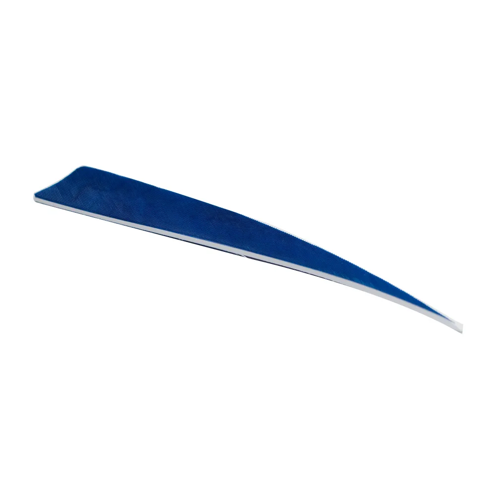5 ''plumes d'aile droite pour fibre de verre bambou bois tir à l'arc flèches chasse et tir bouclier bleu empennage