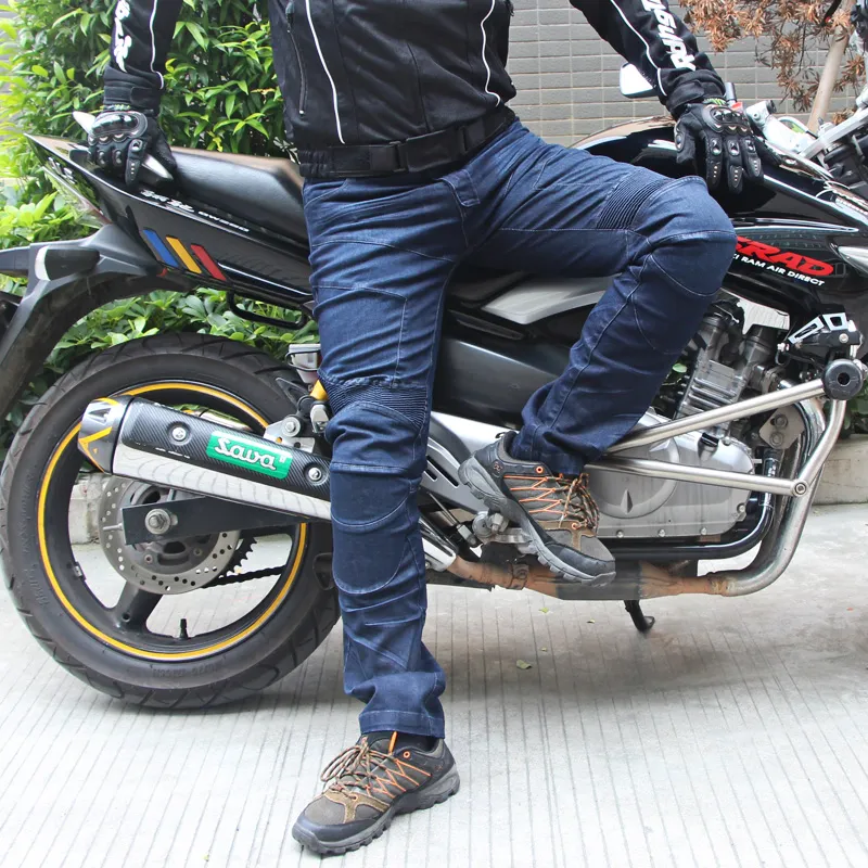 TKOSM 2 цвета высокое качество мотокросс мотоциклетные брюки для мужчин Moto Racing джинсы с наколенником брюки Moletom Moto удобные брюки