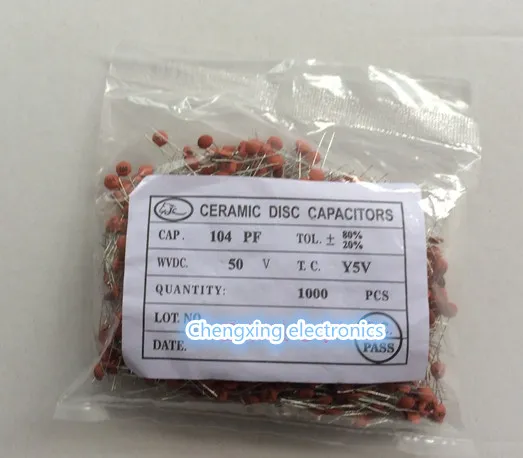 500 PCS 0.1uF 104 50V Monolithic Ceramic Capacitors – 100nF, 50V, By ICMarket2009 (Bulk Lot)
