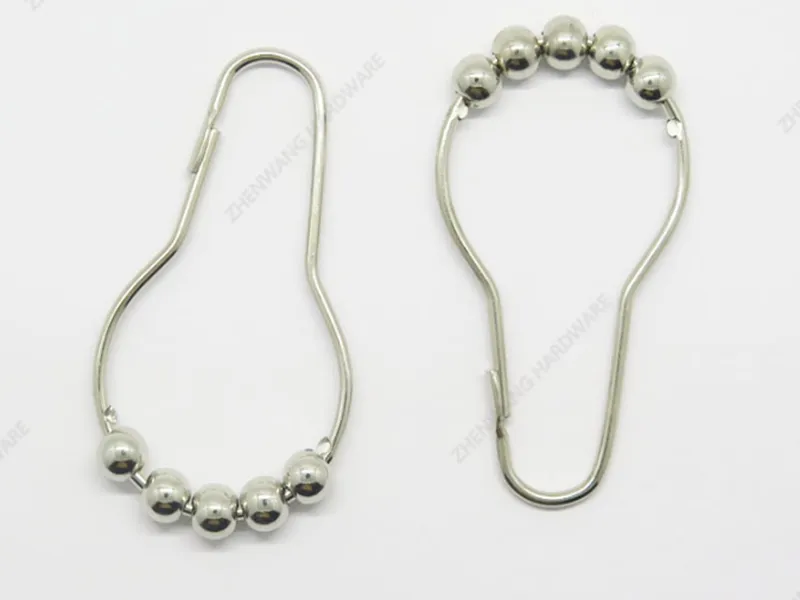 1000 SZTUK / L0OT Metalowa Gurda Kształt Pięć Pearl Prysznic Curtain Ring Curtain Hook Dekoracyjne Haczyki Hak Łazienkowy Akcesoria