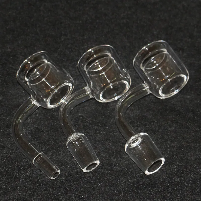 Smoking Thermal design quartz banger nail double bucket Quart nails domeless for enail diy dab oil rigs E cigaretee tobacco bangers