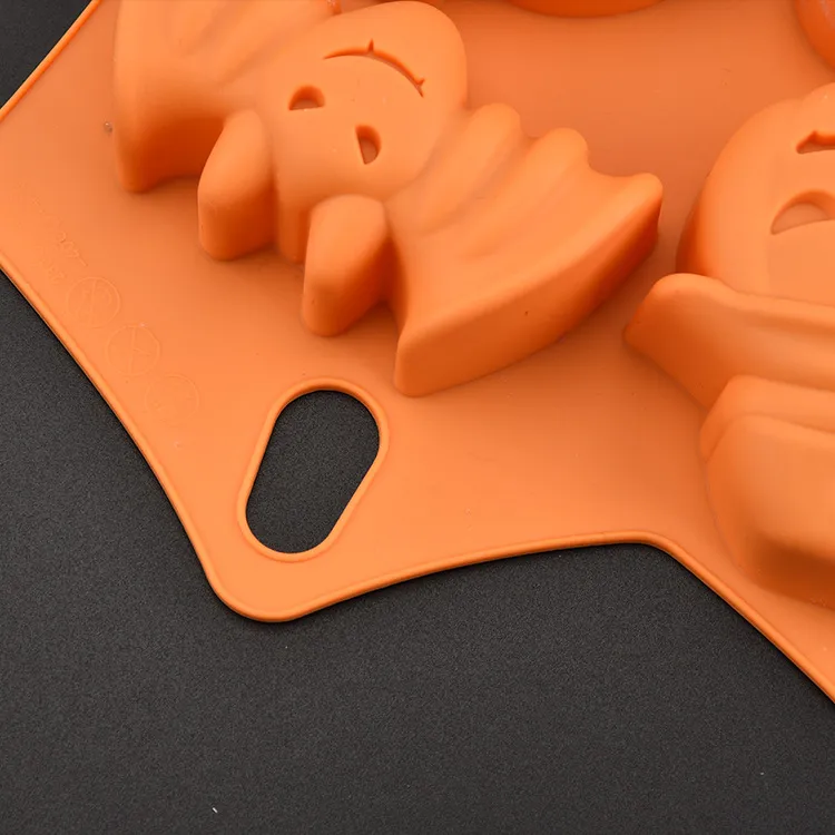 Halloween Pumpkin Mold Plunger Chocolate Cake Cookie Fondant Mold Mould CutterColor:Orange