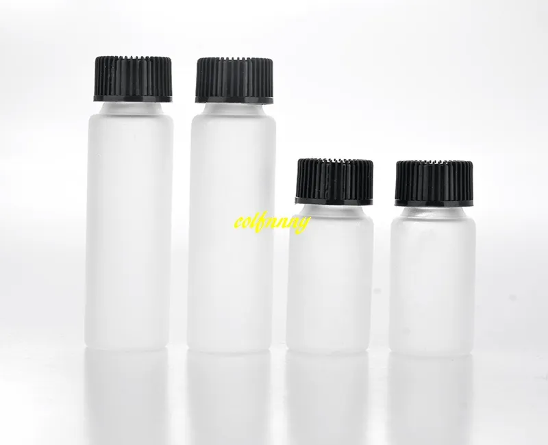 5ml 10ML Essential Oil Bottles Small Matte clear Glass Sample Vials With orifice reducer cap lids