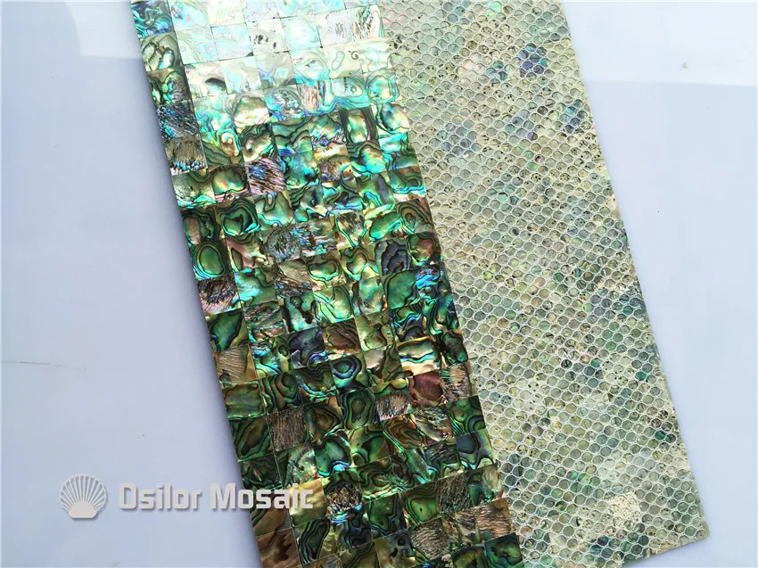 Abalone Paua Muschel Perlmutt Mosaikfliesen für die Inneneinrichtung von Häusern, Küchen- und Badezimmerwandfliesen, nahtlose Muschel t253L