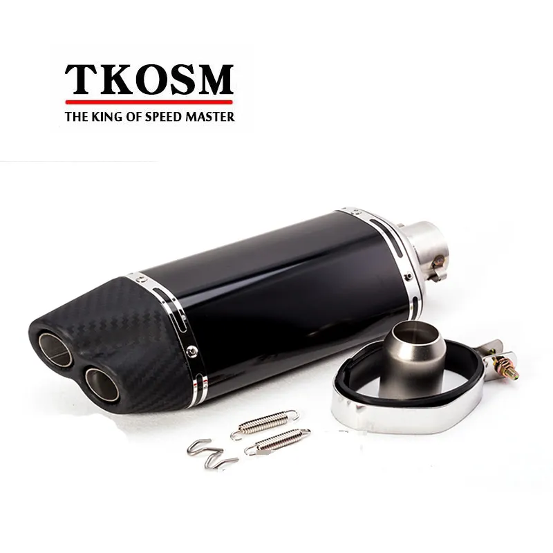 TKOSM 51mm Universal Modifierad Motorcykel Avgas Rör Motocross för våren NK650 / 400 för Kawasaki Z250 för BMW S1000 GSXR600