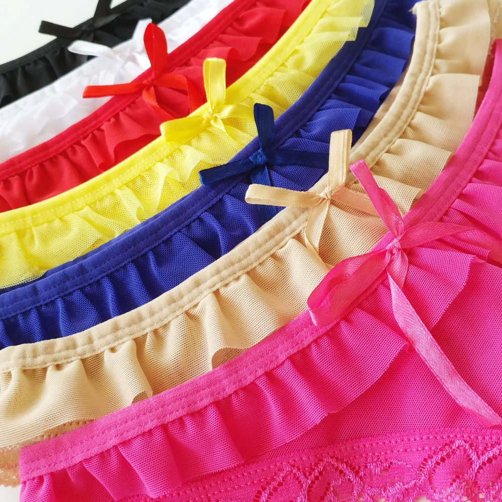 2017 nouveaux slips pour femmes Sexy maille T culottes volants respirant culotte transparente culotte filles Underpants1504