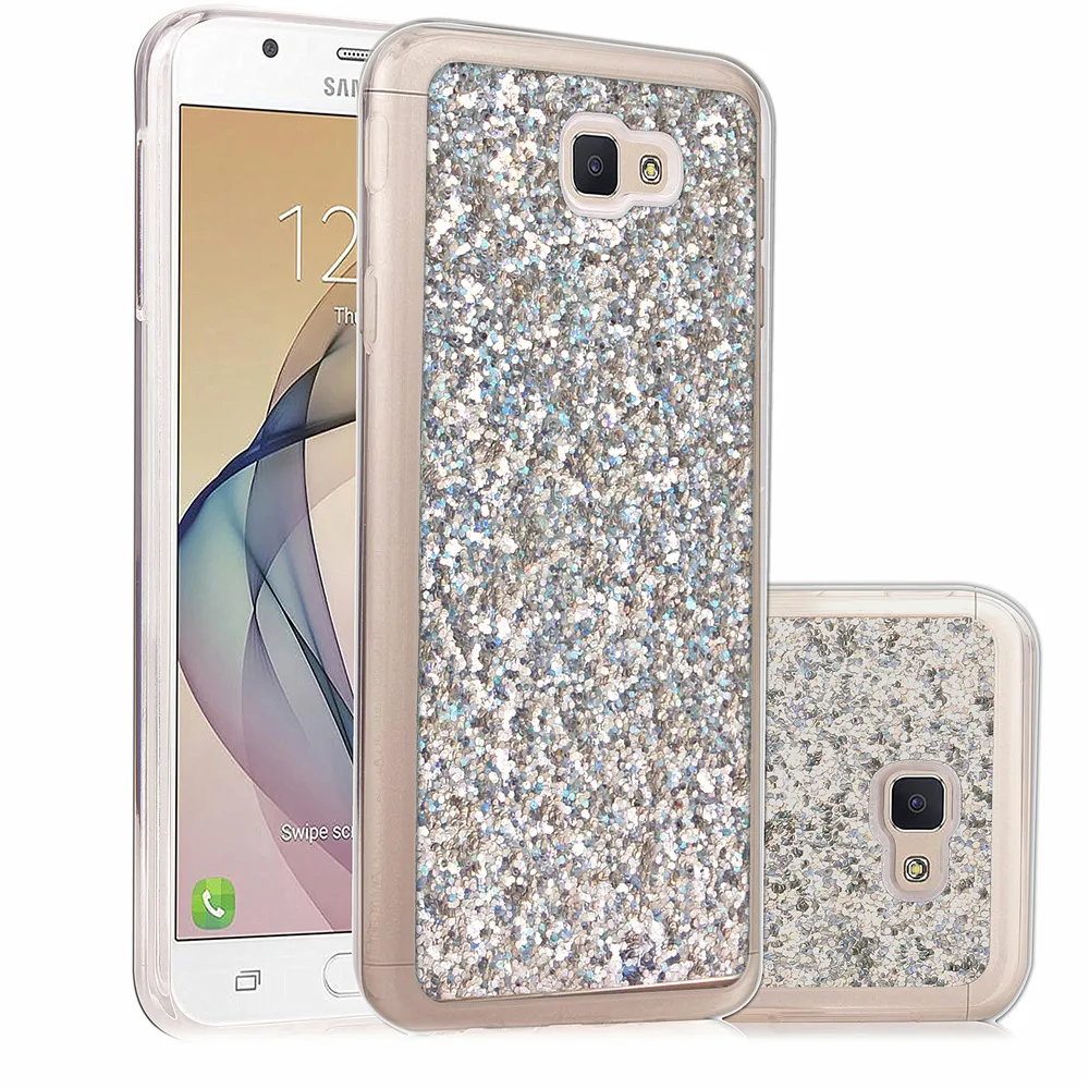 Gold Folia Ochronna Pokrywa Bling Stars Telefon komórkowy Skorupa do Samsung S8 Plus Silikonowa Proszek Proszek