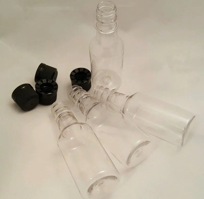 Mini Liquor Flessen 50 ml Clear Mini Lege Plastic Wijn Schot Flessen Zwart