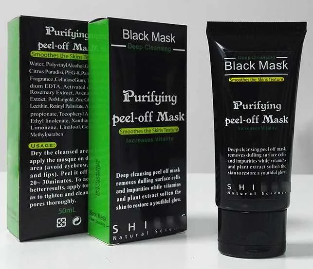 50st Svart Mask Ansiktsmask Näsa Blackhead Remover Peeling Peel Off Black Head Acne Behandlingar Ansiktsvård Sug