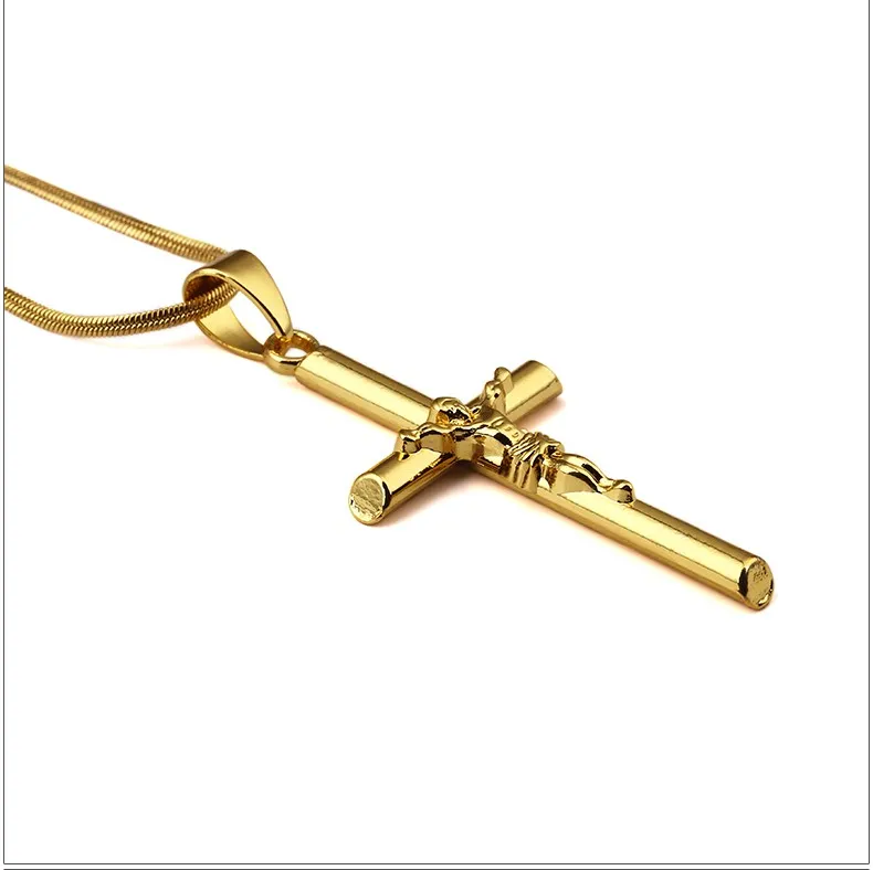 New Fashion Short Gold Plated Cross Pendant Short Black Chokers Contracted Necklaces Hip Hop Jewelry For Men/Women Gifts