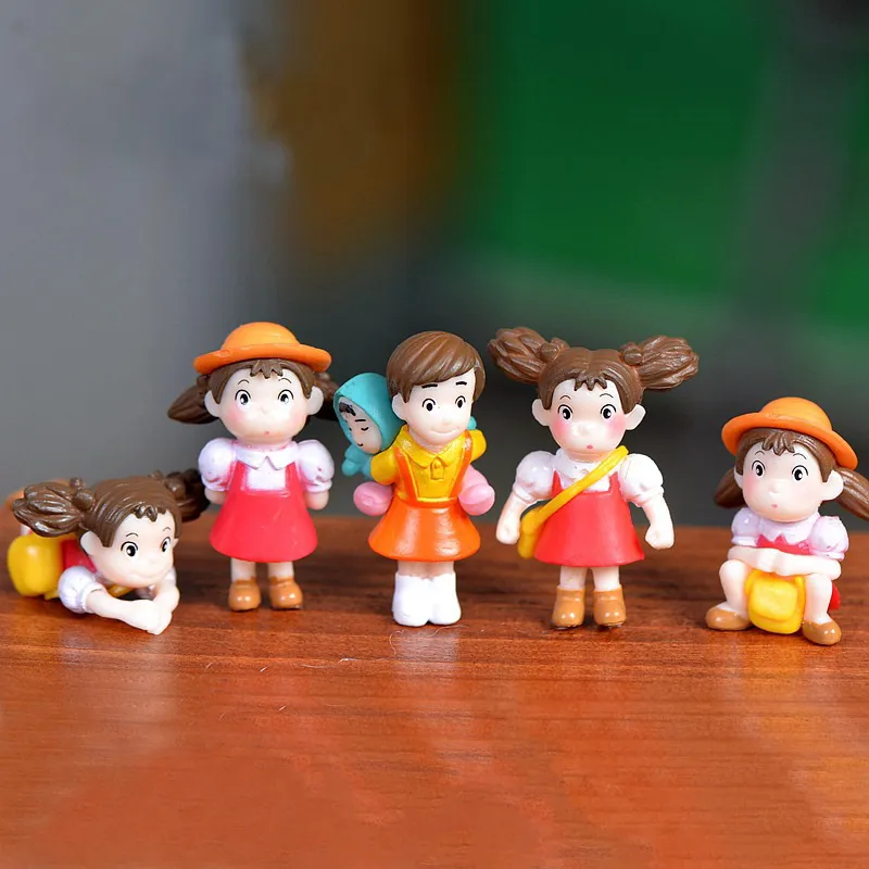 PVC Cute Anime Figurine Garden Decorations Cartoon Hayao Miyazaki Film Miniatures DIY Fairy Garden Terrarium Micro Landscape Decoration Kids Christmas Gift