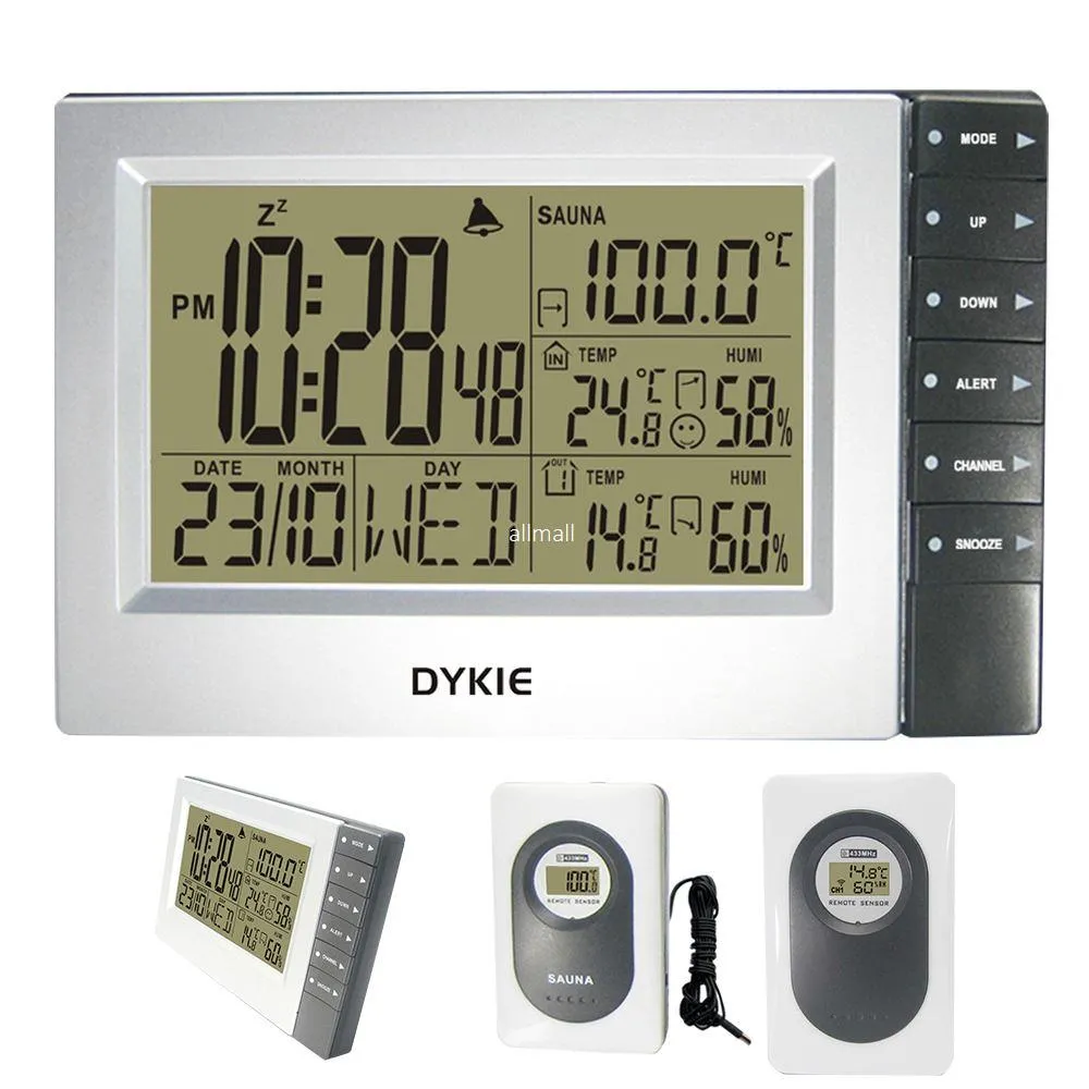 Multi-Functional Projection Colorful LCD Display Weather Station Alarm Clock With Snooze Function