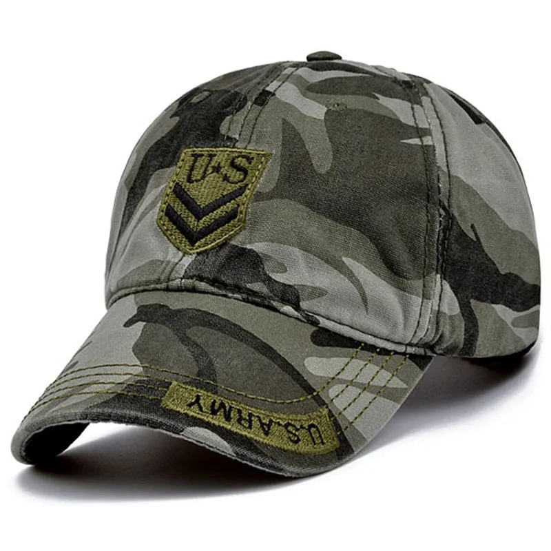 Nowa wysokiej jakości czapka amerykańska Camo Mens Baseball Cap Brand Taktycal Cap Mens Hats and Caps Gorra Militar dla dorosłych1032336