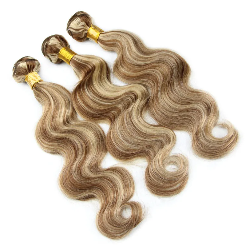 8A OMBRE BROWN BROWN PERUVIAN Virgian Hair Body Wave 8613 Piano Color 100 Human Hair Weave Bundle Extension7713999