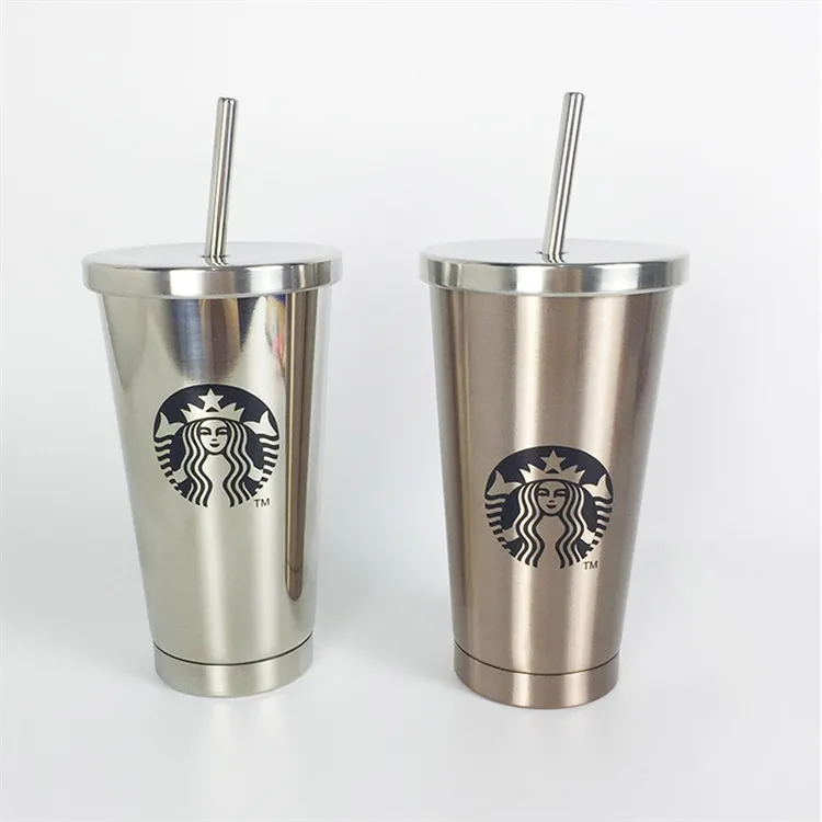 2017 Popular Double Wall Insulated 16 Oz Stainless Steel Starbuck