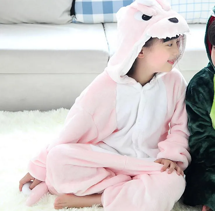 Enfants Mignons Pyjamas Une Pièce Dessin Animé Dragon Dinosaure