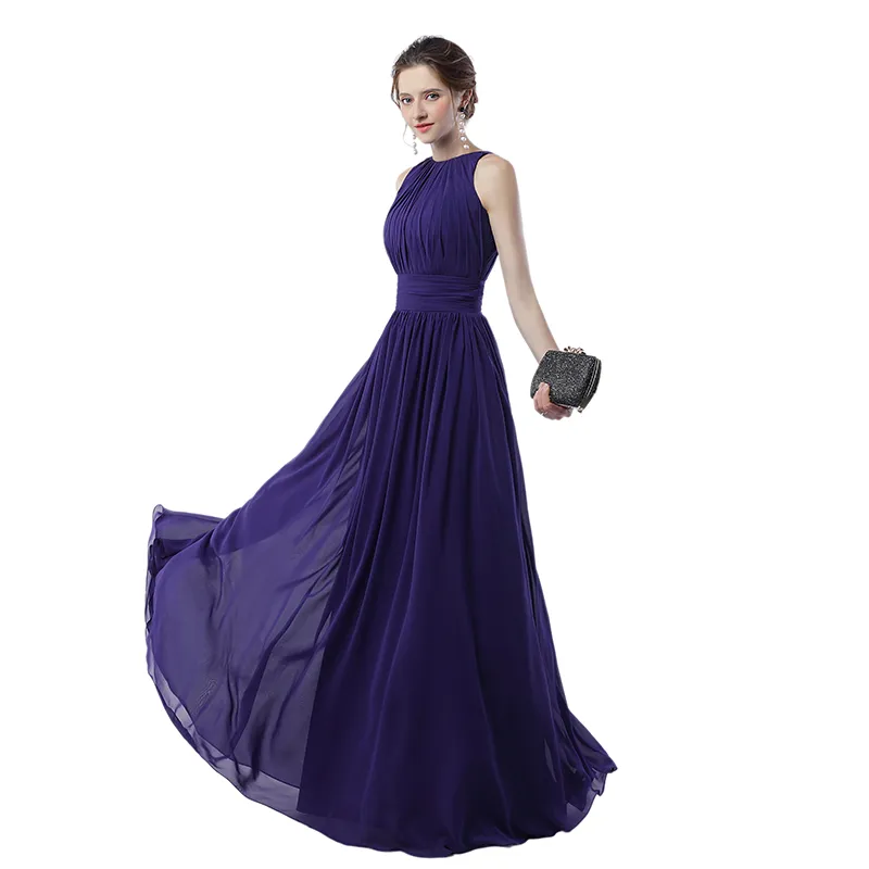 Real Sample Regency Formal Evening Party Gowns A Line Sleeveless Free Shipping and Fast Delivery Cheap Long Prom Dresses