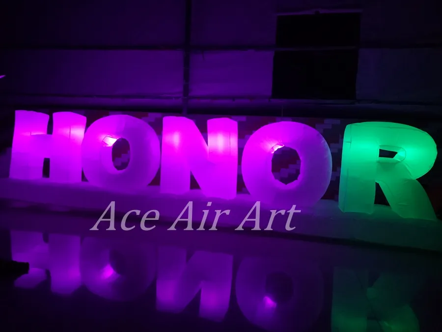 Color Changable Rgb Lighted Long Custom Inflatable Letter For Party Decorations Offered By Ace Air Art