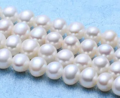 8-9mm Double - double collier de perles d'eau douce chandail chaîne fille long style perle cou ornements tempérament élégant