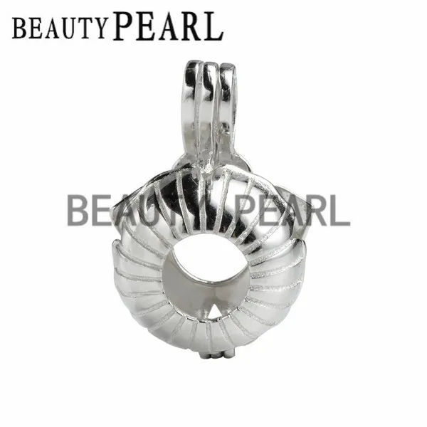 5 pièces pendentif perle montage cadeau fleur Cage amour souhait perle 925 argent Sterling Cage médaillons