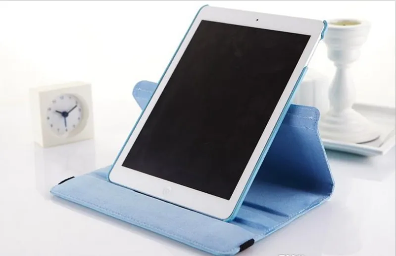 360 degree Rotating Case PU Leather Smart Cover Cases For iPad 2 3 4 air 2 mini Retina mini 3 4 5