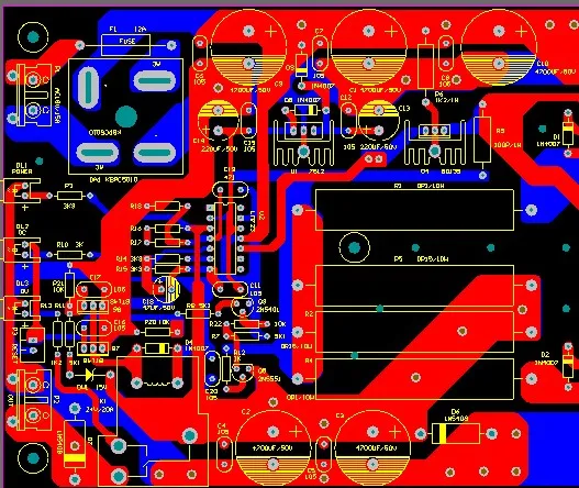 電圧レギュレータの概略図およびPCB DC-DC DIYキット出力12-14V 10Aライン電圧レギュレータLM723 TIP142 LM7812入力AC 18V 15A