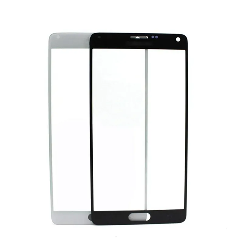 Couvercle en verre d'écran tactile extérieur avant pour Samsung Galaxy Note 4 verre noir blanc gratuit DHL