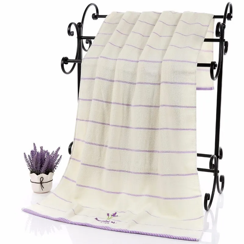 High Quality Luxury 100 Lavender Cotton Fabric Purple White Towel Set Bath Towels For AdultsChild Face Towel Bathroom 8442077