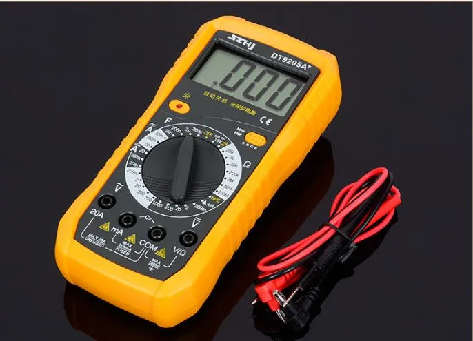 Multimètre de résistance d'isolation numérique à écran LCD portable DT9205A, compteur de courant AC/DC Volt pour le dépannage électrique domestique